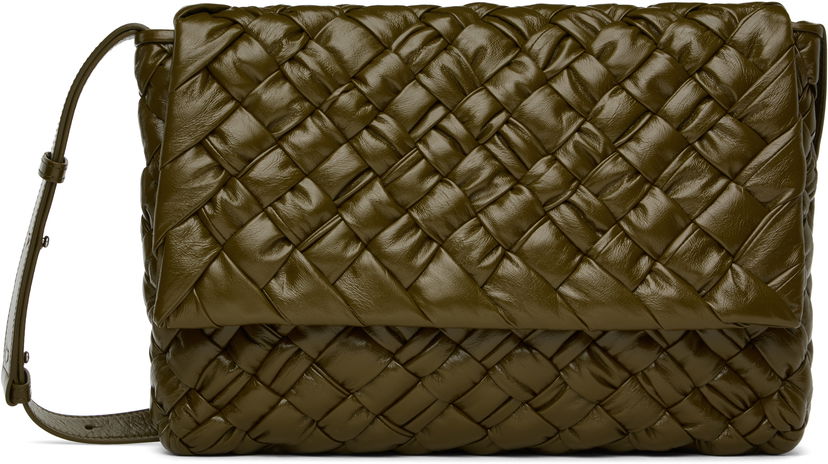 Сумка Bottega Veneta Bottega Veneta Rumple Messenger Bag Зелений | 776519 V40T1 3348