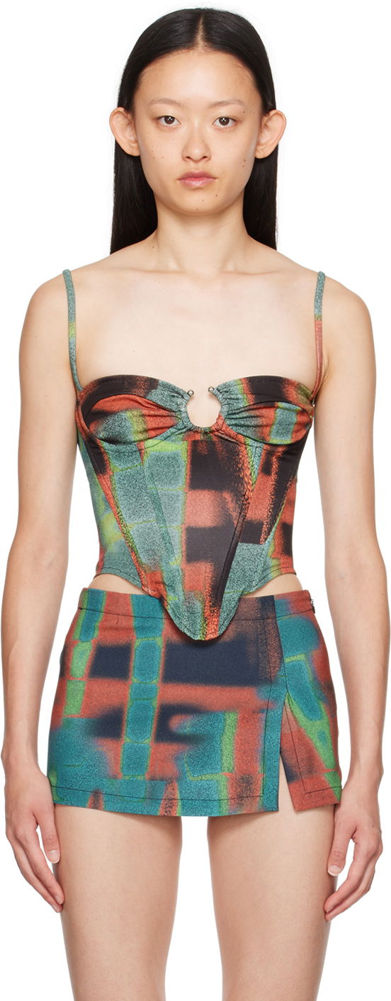 Спідниця Miaou Miaou Deia Printed Corset Top Різнокольоровий | 7069VC2RST