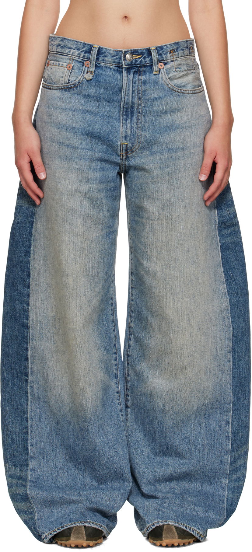 Джинси R13 R13 Insert D'Arcy Loose Jeans Синій | R13WD192-D347A