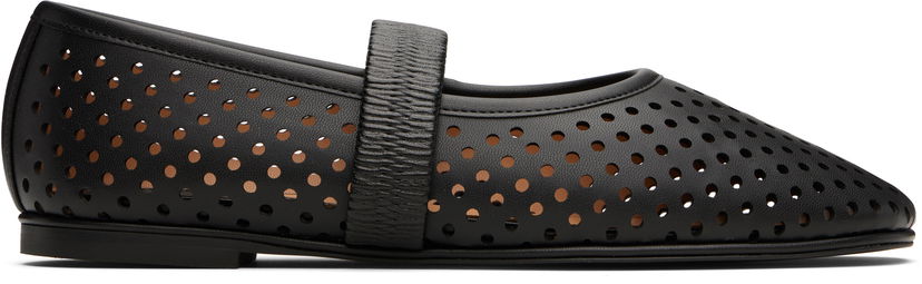 Кросівки та взуття Stella McCartney Stella McCartney Ryder Perforated Ballerina Flats чорний | 810528KP027