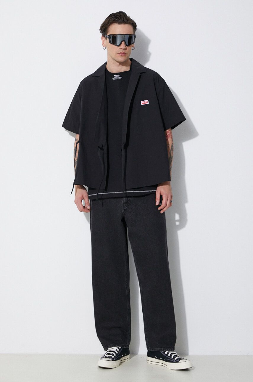 Футболка ADER ERROR Black Oversized T-Shirt With Stitching Detail чорний | BN01SSTS0103, 1