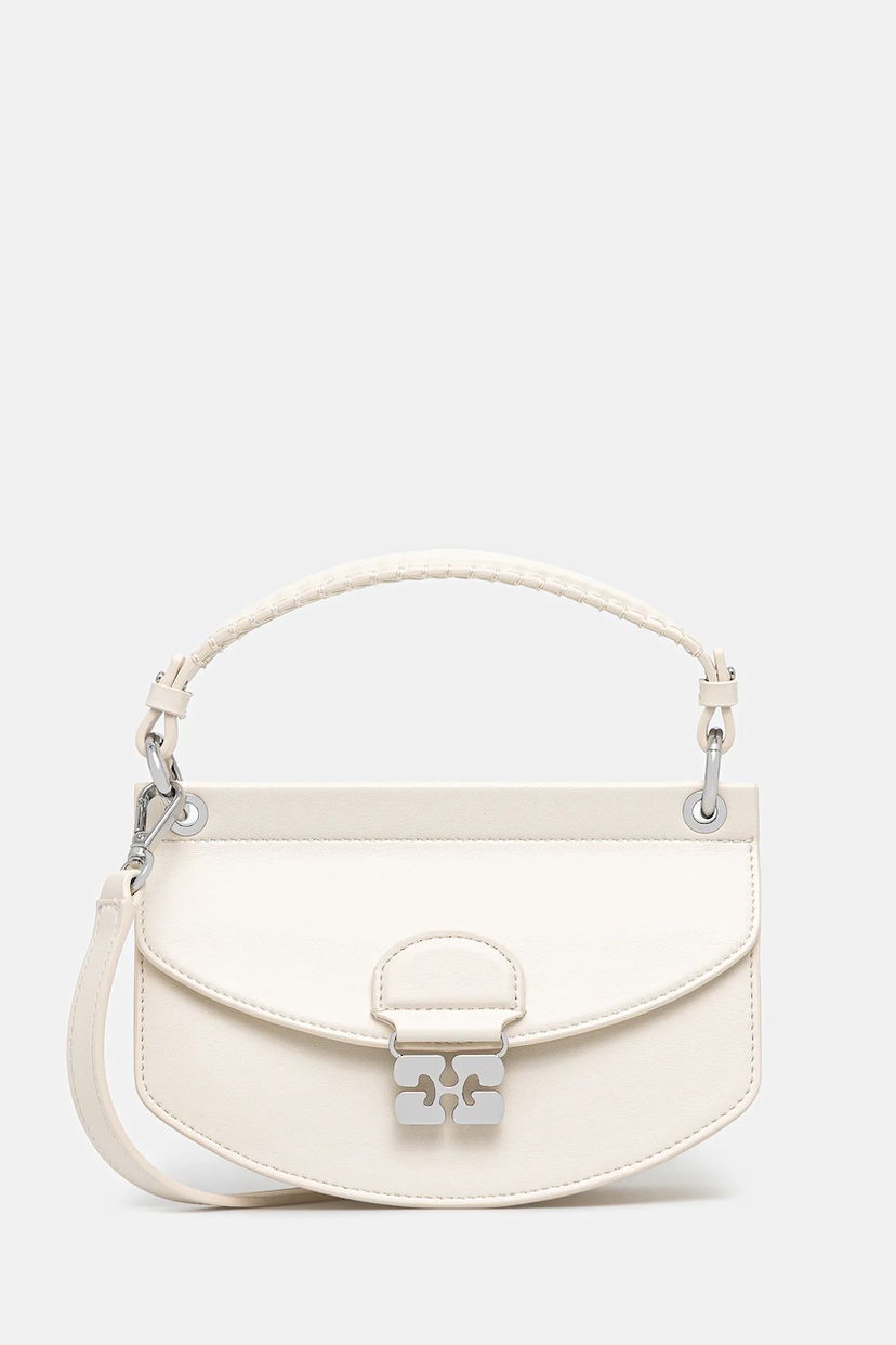 Сумочка GANNI GANNI Apo-G Mini Top Handle Bag білий | A6521