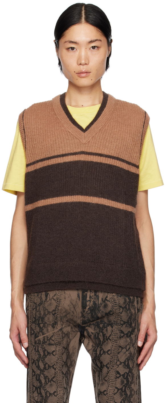 Cветр Paul Smith Paul Smith Commission Edition Striped Knit Vest Коричневий | M1R-306Y-L02195-64