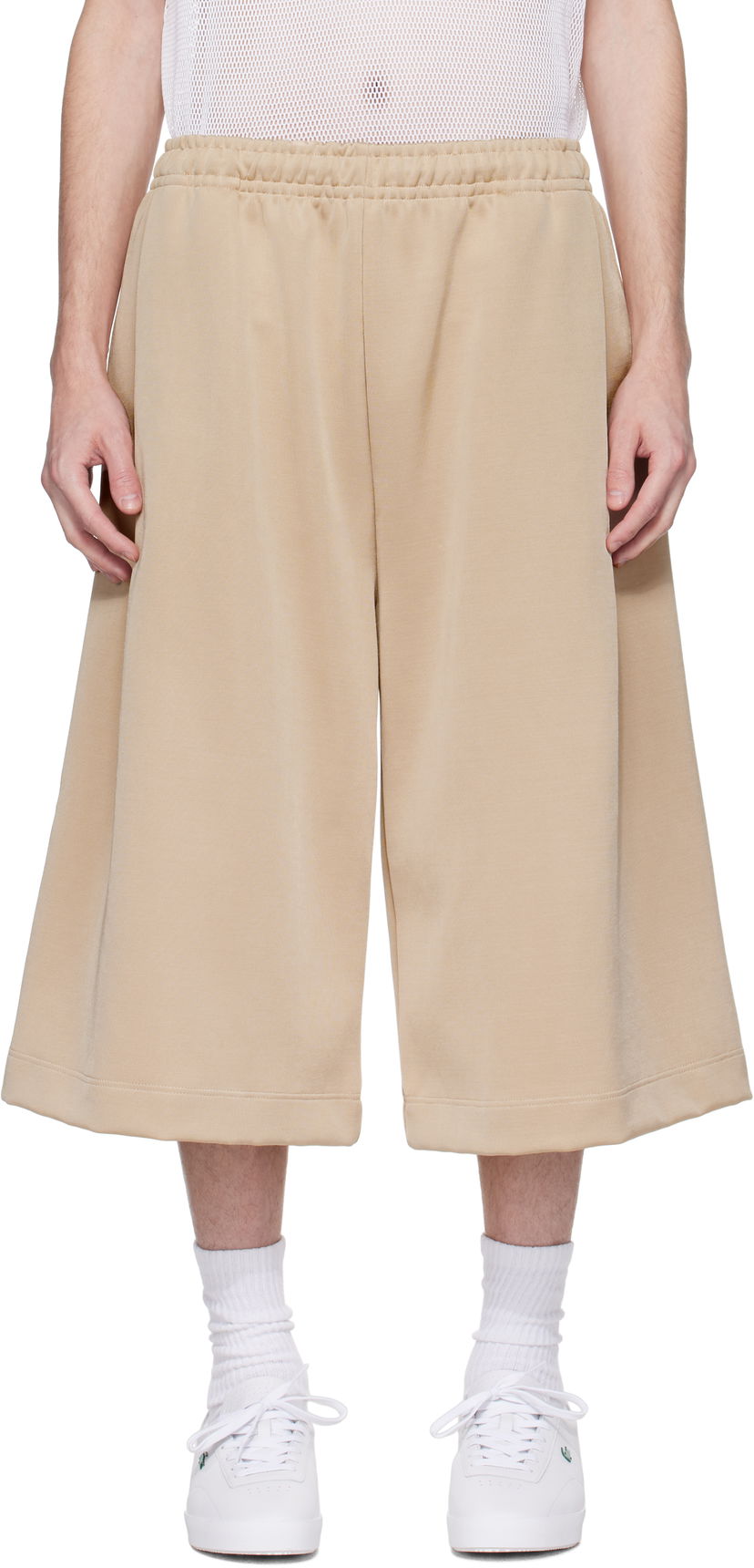 Шорти Lacoste Lacoste Runway Oversized Bermuda Shorts бежевий | GH7422