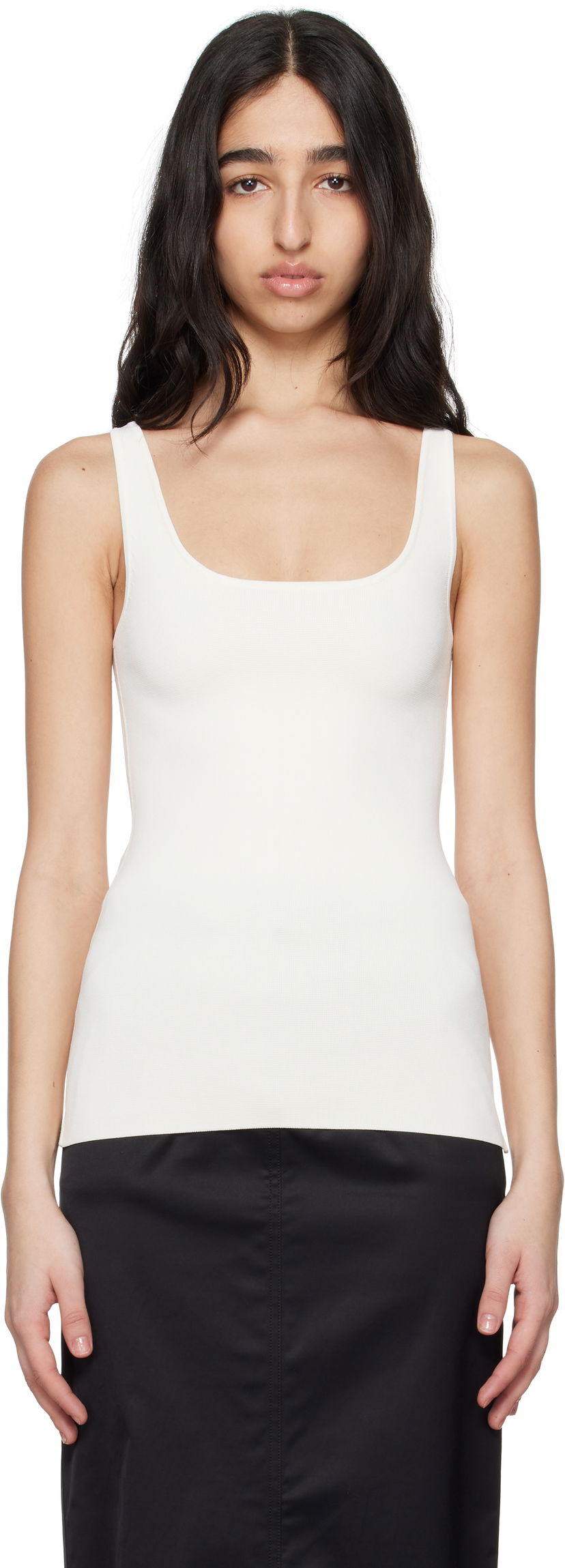 Безрукавка TOTEME TOTEME Compact Knit Tank Top білий | 252-WRT0504-YA0187