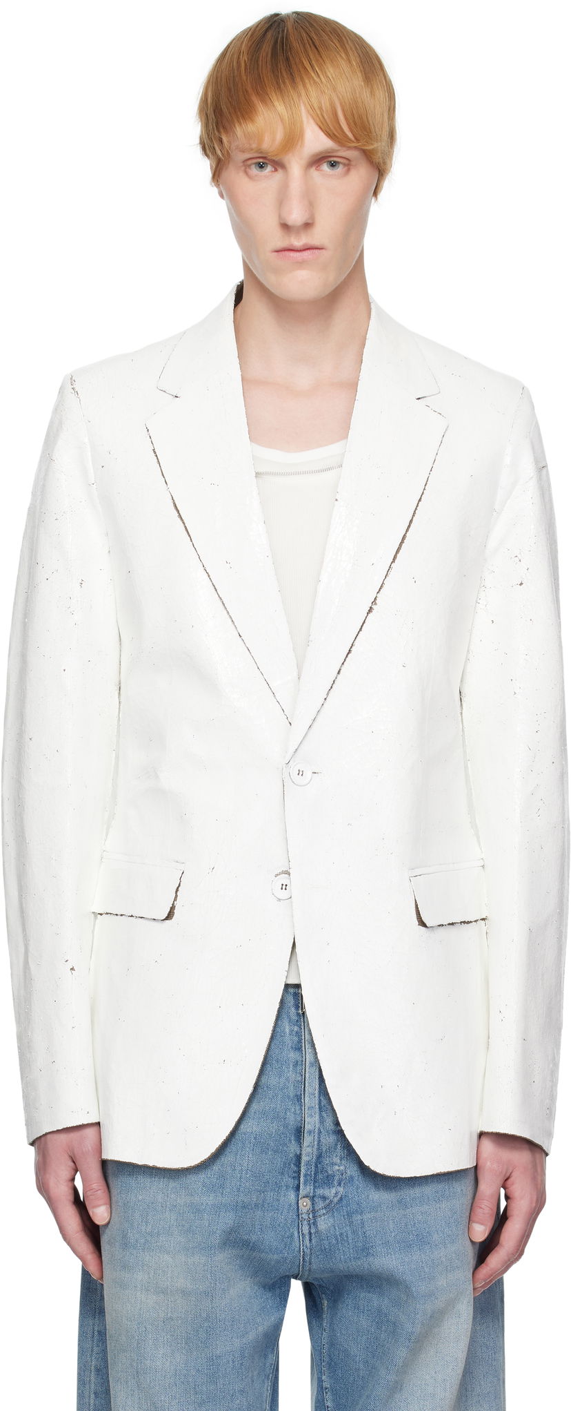 Куртка Maison Margiela MM6 Maison Margiela Painted Blazer білий | SH2BN0010 M35437