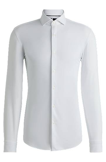 Сорочка BOSS Slim Fit Performance-Stretch Jersey Shirt білий | 50533393