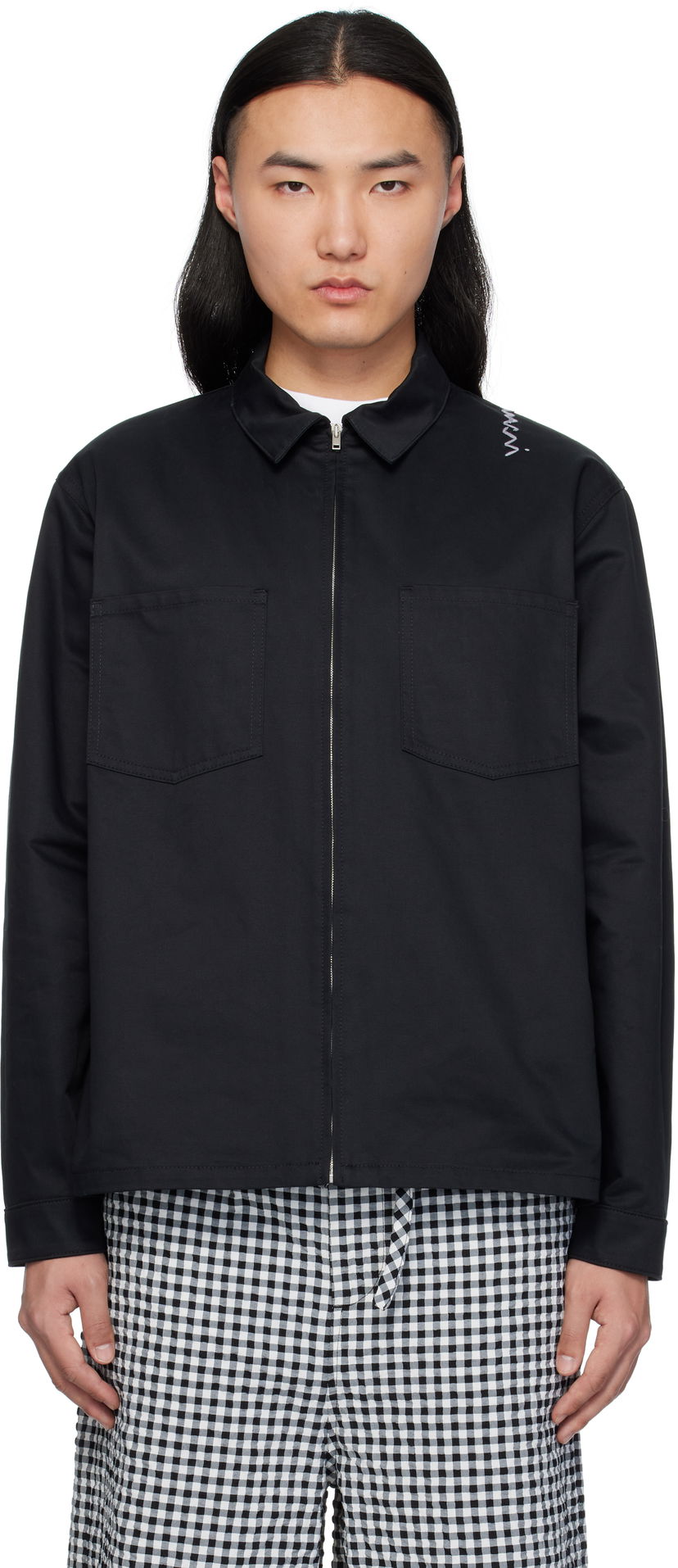 Сорочка Marni Marni Organic Cotton Zip-Up Shirt чорний | CUMU0297S0 UTC311