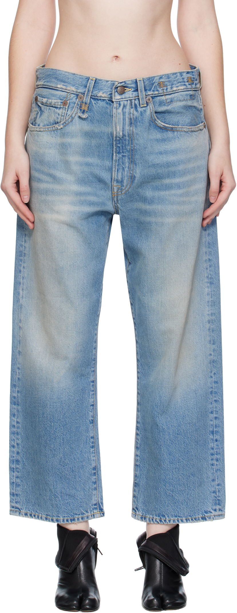 Джинси R13 R13 X-BF Jeans Синій | R13WD211-D343B