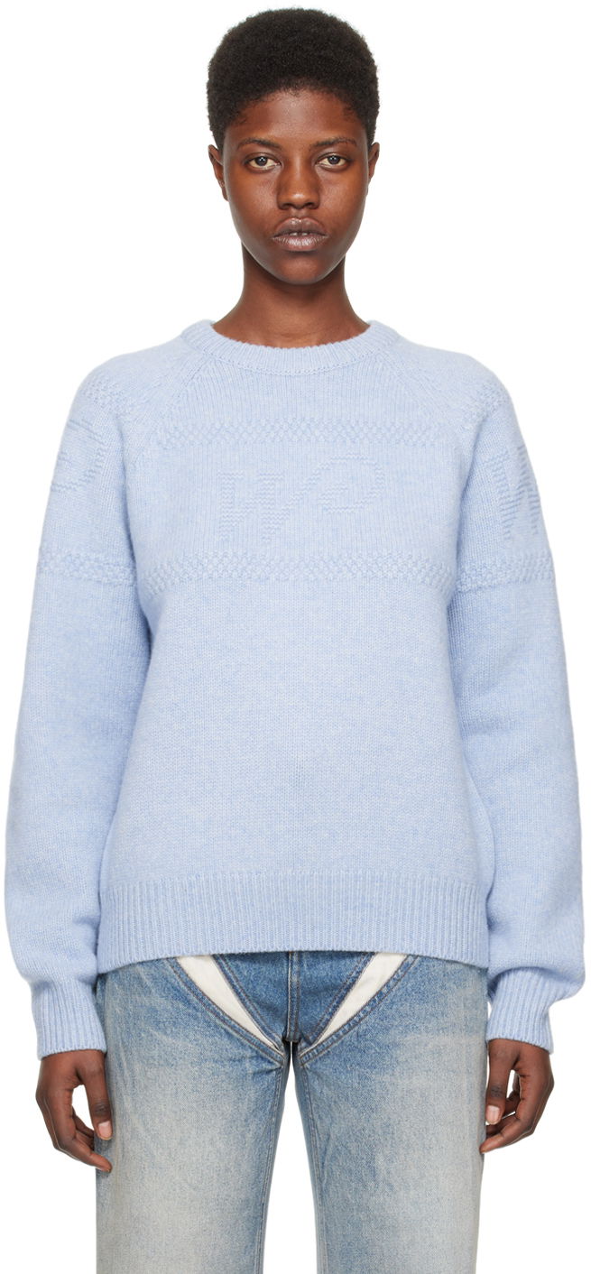 Cветр We11done Jacquard Sweater Синій | WD-KT0-24-616-U-SK