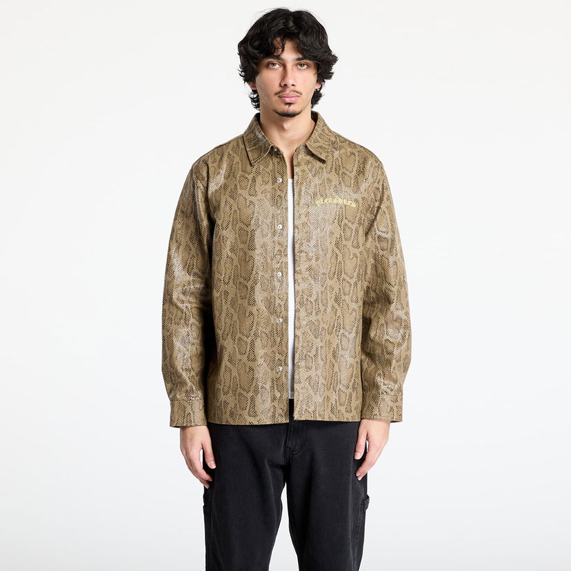 Сорочка Pleasures PLEASURES Anaconda Overshirt Коричневий | P25SP004 BROWN