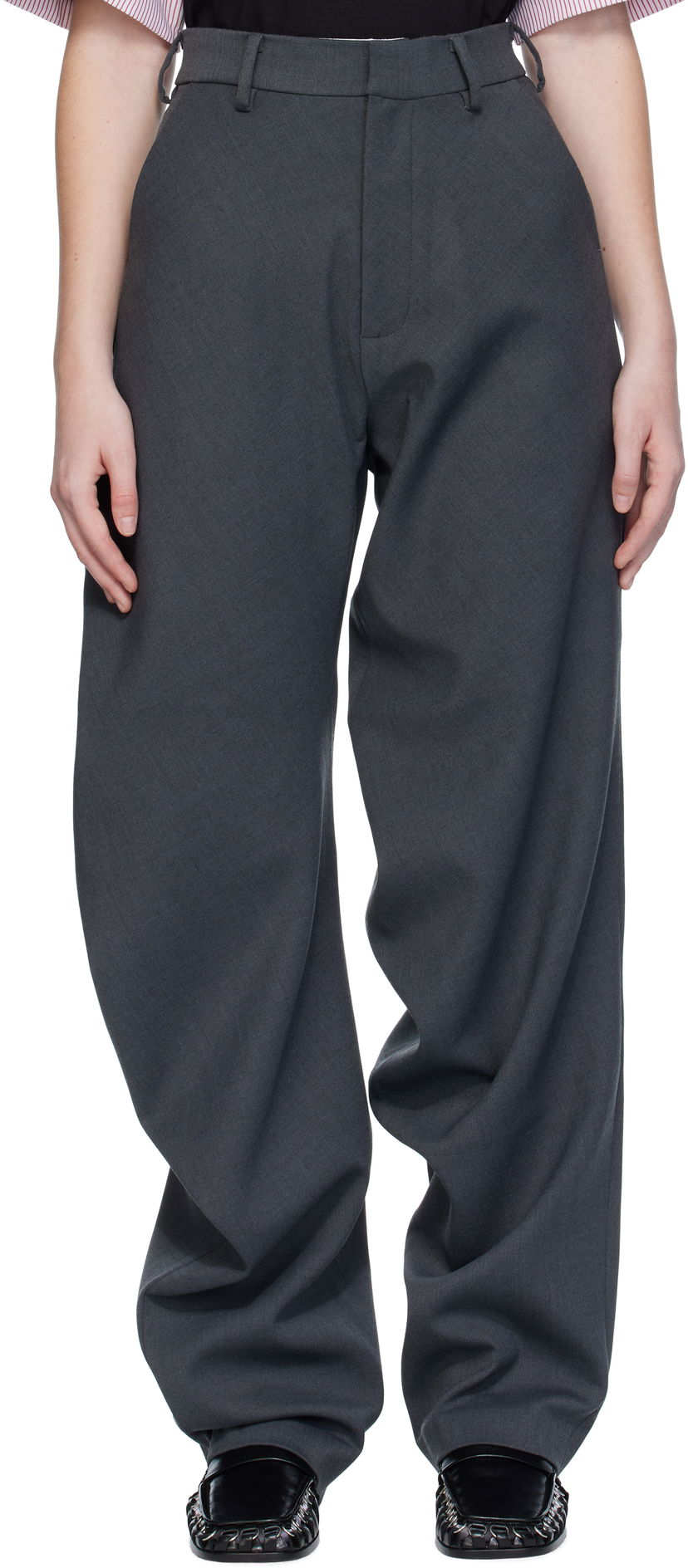 Штани Charles Jeffrey Loverboy Charles Jeffrey LOVERBOY Topsy Turvy Wide-Leg Trousers Сірий | 52030406
