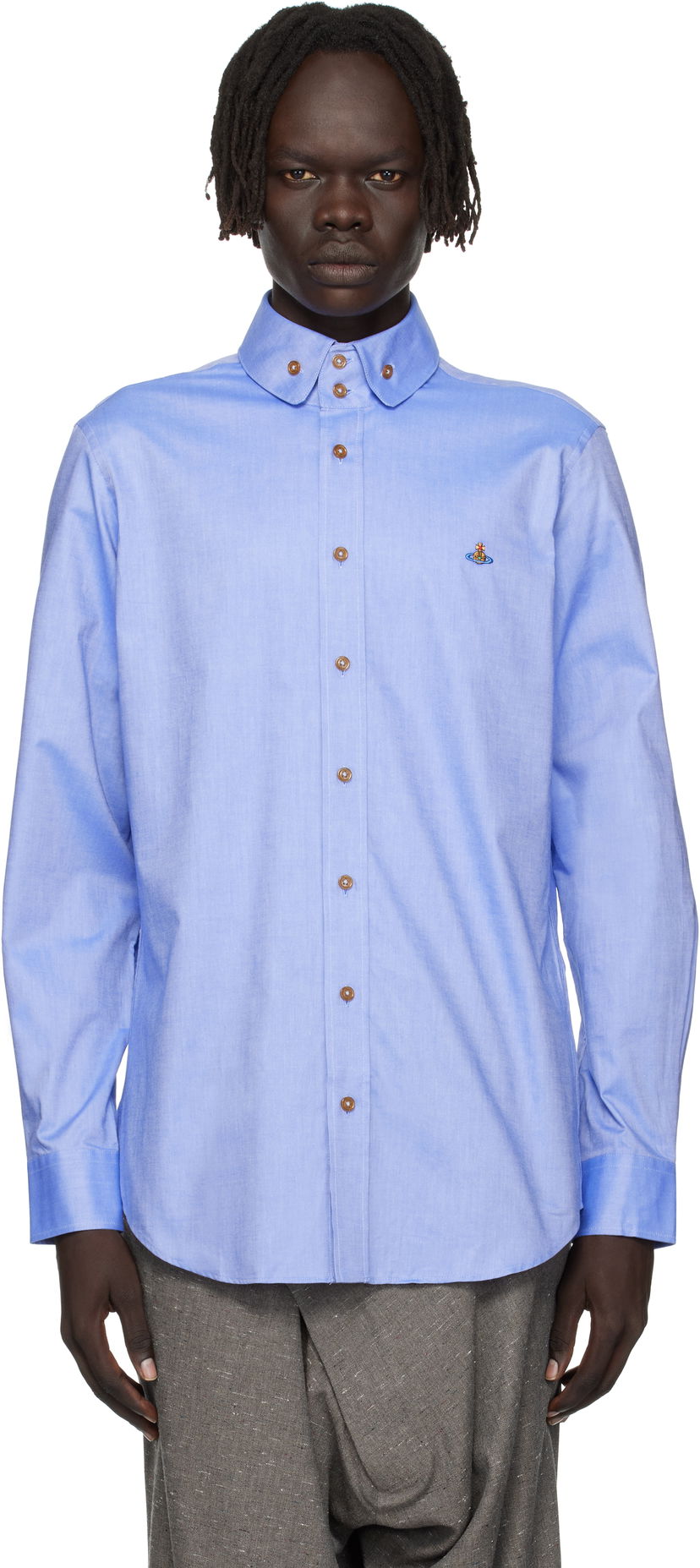 Сорочка Vivienne Westwood Vivienne Westwood Two Button Krall Shirt Синій | 24010005-W017R-