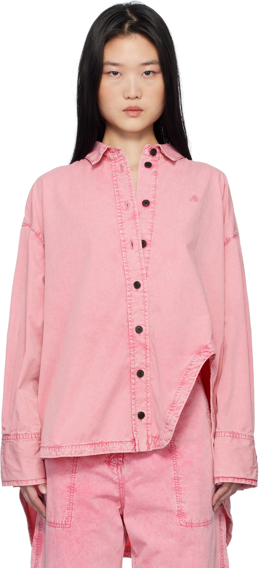 Сорочка The Attico Attico Diana Denim Shirt Рожевий | 250WCB00068 DDC098AA