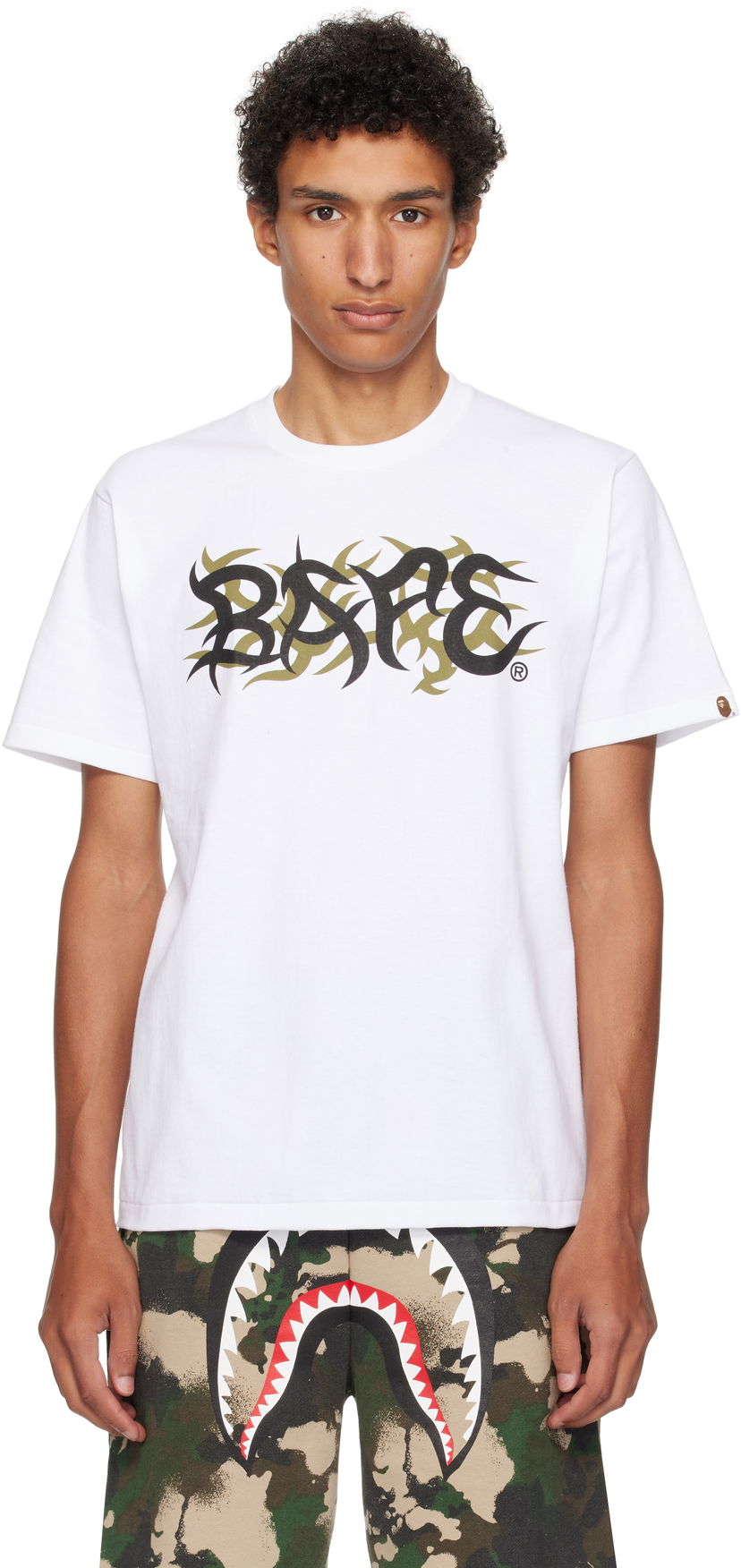 Футболка BAPE Trial Camo 'BAPE' Logo T-Shirt білий | 001TEL301037M