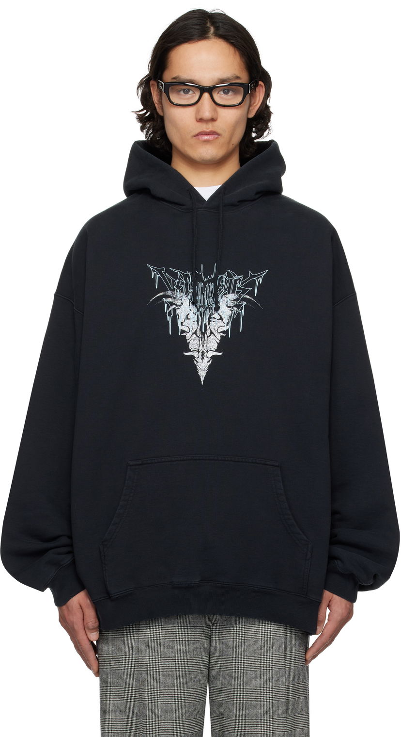 Світшоти VETEMENTS Vetements Bone V Oversized Hoodie чорний | UA66HD740B