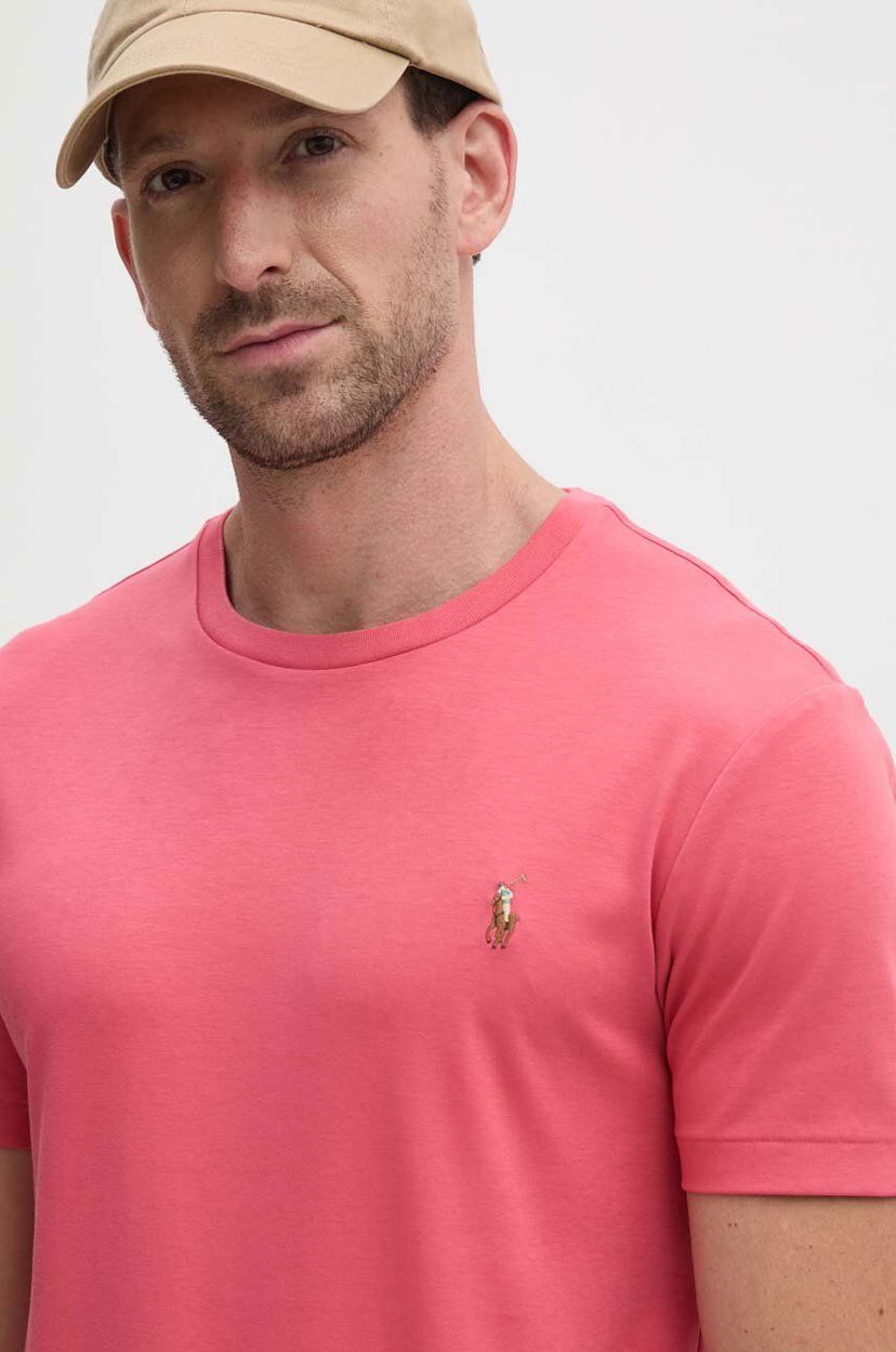 Футболка Polo by Ralph Lauren Red Cotton T-Shirt Рожевий | 710740727
