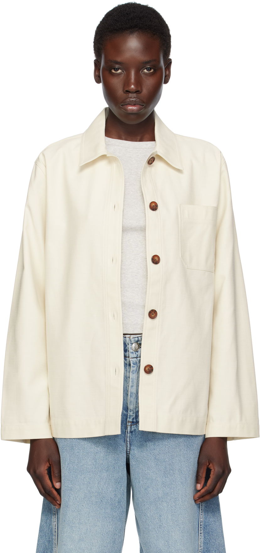 Куртка rag & bone Rag & Bone Savannah Shirt Jacket білий | WAW25P20023902
