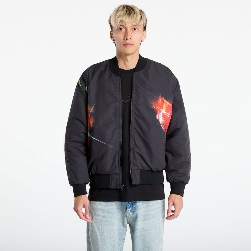 Куртка бомбер Pleasures PLEASURES Daft Club Reversible Bomber Jacket чорний | P25DP001-BLACK