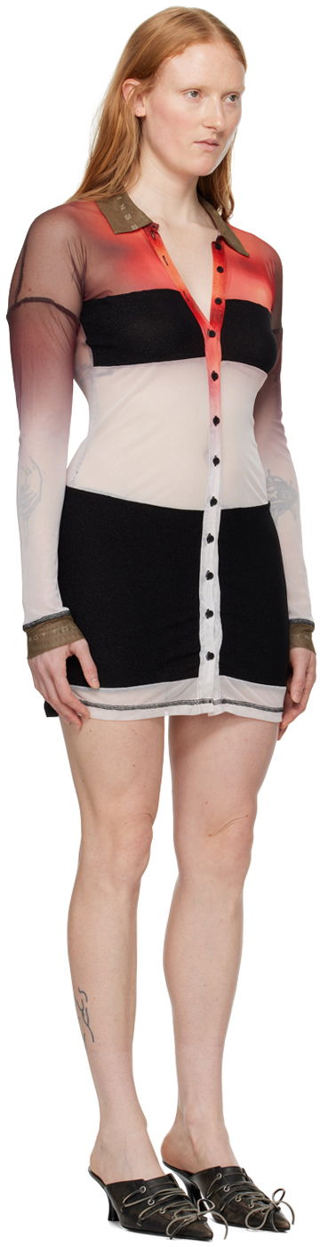 плаття Ottolinger Ottolinger Semi-Sheer Button-Front Minidress Різнокольоровий | 103102, 1