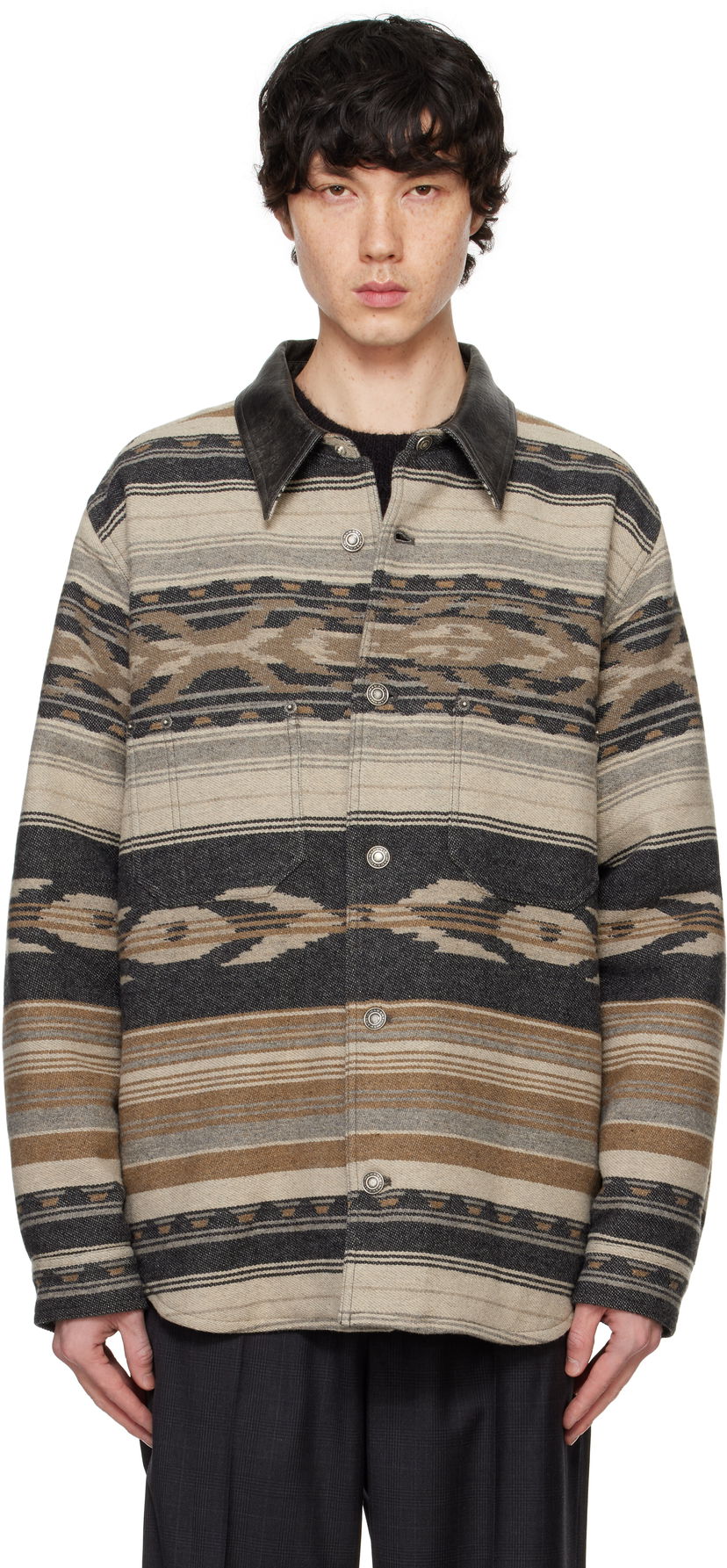 Сорочка ISABEL MARANT Isabel Marant Dalton Patterned Jacket бежевий | 25PVE0501HA-C1D01H