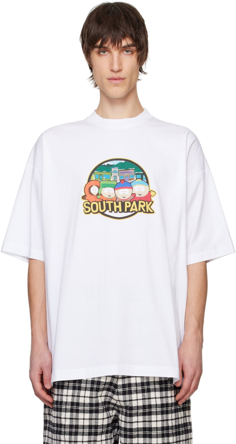 Футболка VETEMENTS Vetements 'South Park' Oversized T-Shirt білий | UA66TR610W