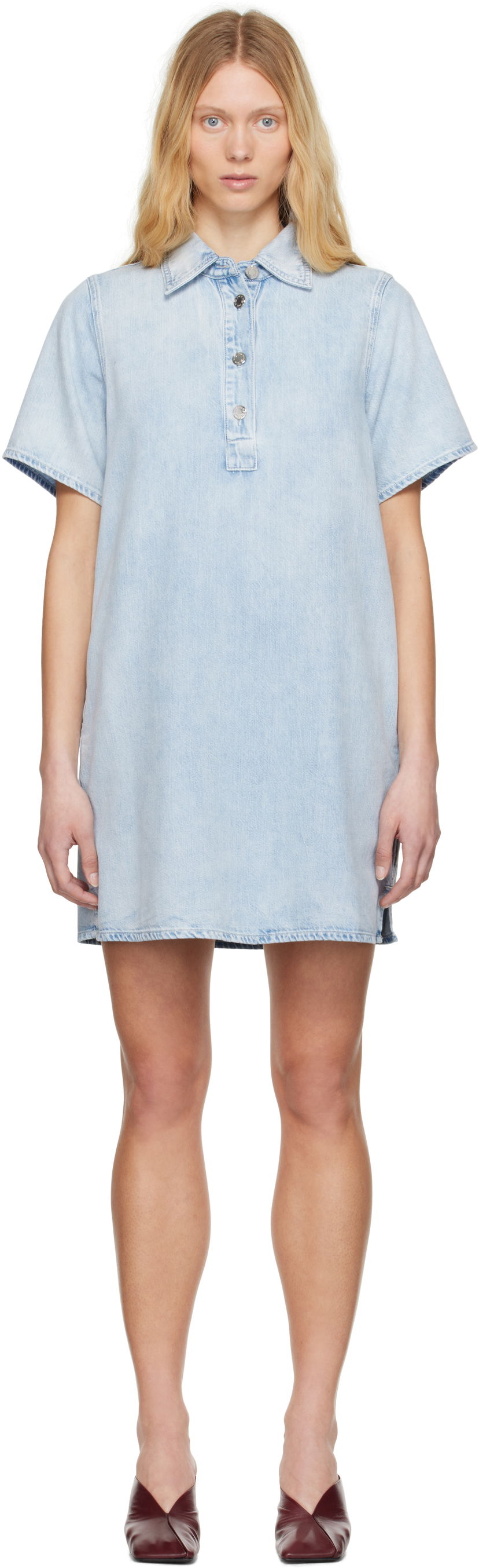 плаття rag & bone Rag & Bone Jocelyn Featherweight Denim Minidress Синій | WDD25S1512UFAL