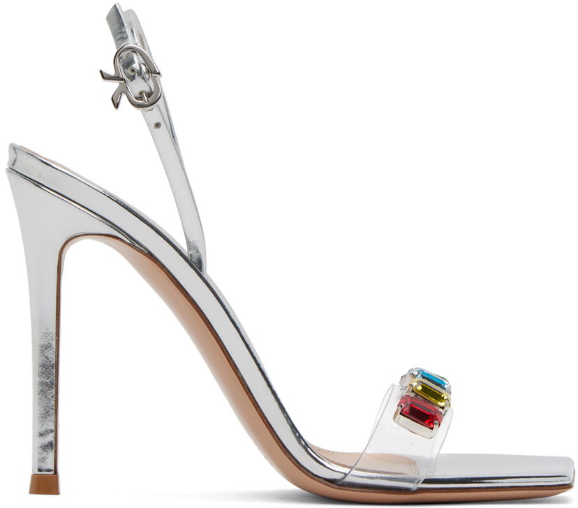 Кросівки та взуття Gianvito Rossi Gianvito Rossi Ribbon Candy Heeled Sandals Металік | G32215.15RIC.PLM