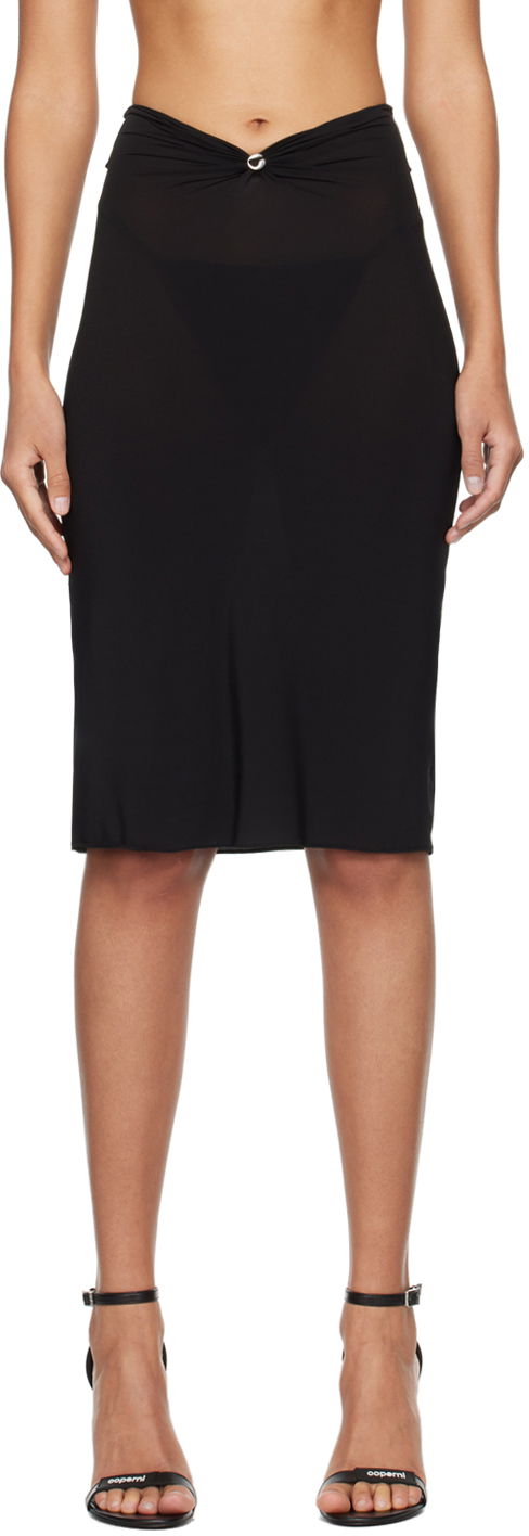 Спідниця Coperni Coperni Midi Triangle Skirt чорний | COPJ55568
