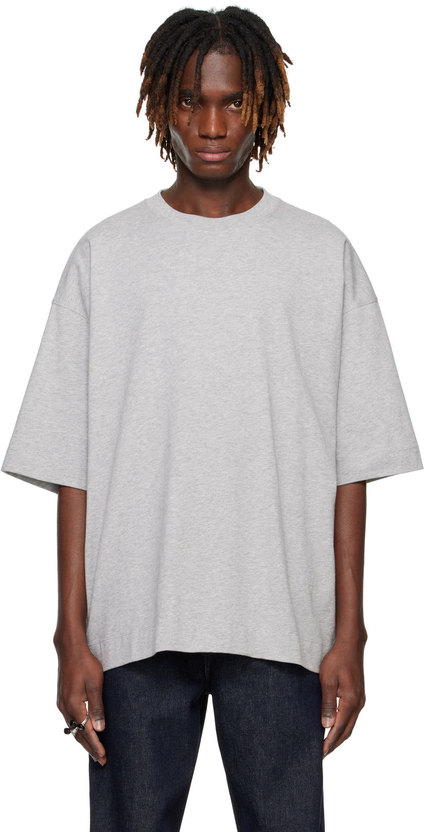 Футболка Dries Van Noten Dries Van Noten Oversized T-Shirt Сірий | 251-021113-1603
