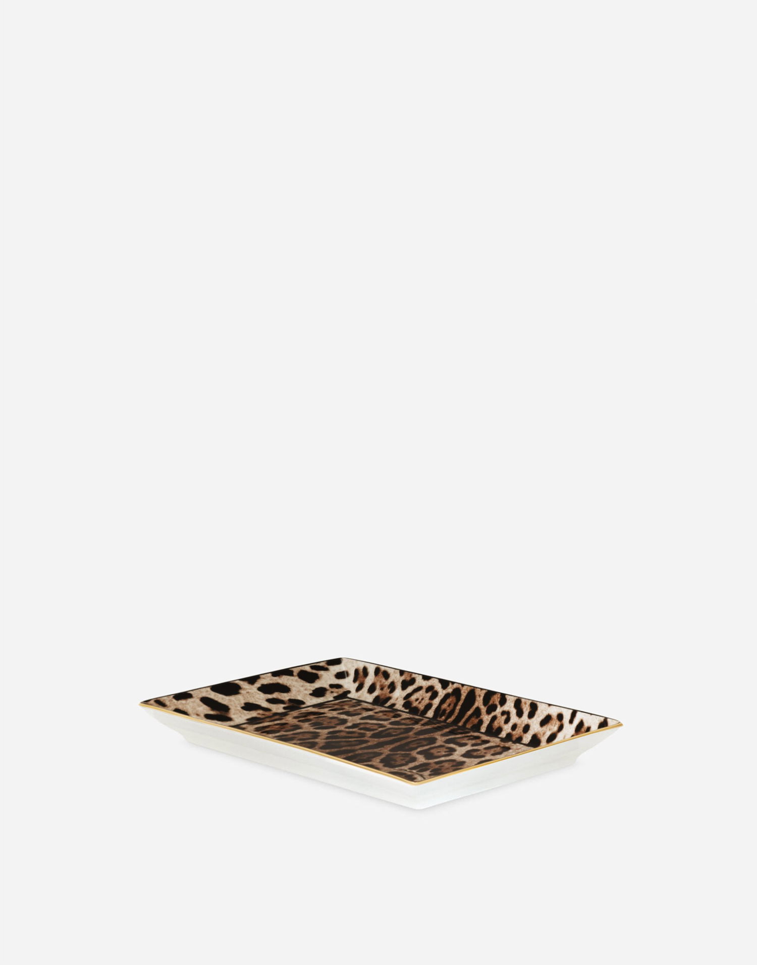 Домашній декор Dolce & Gabbana Leopard Print Porcelain Trinket Dish Різнокольоровий | TCC199TCAMUUL003, 0