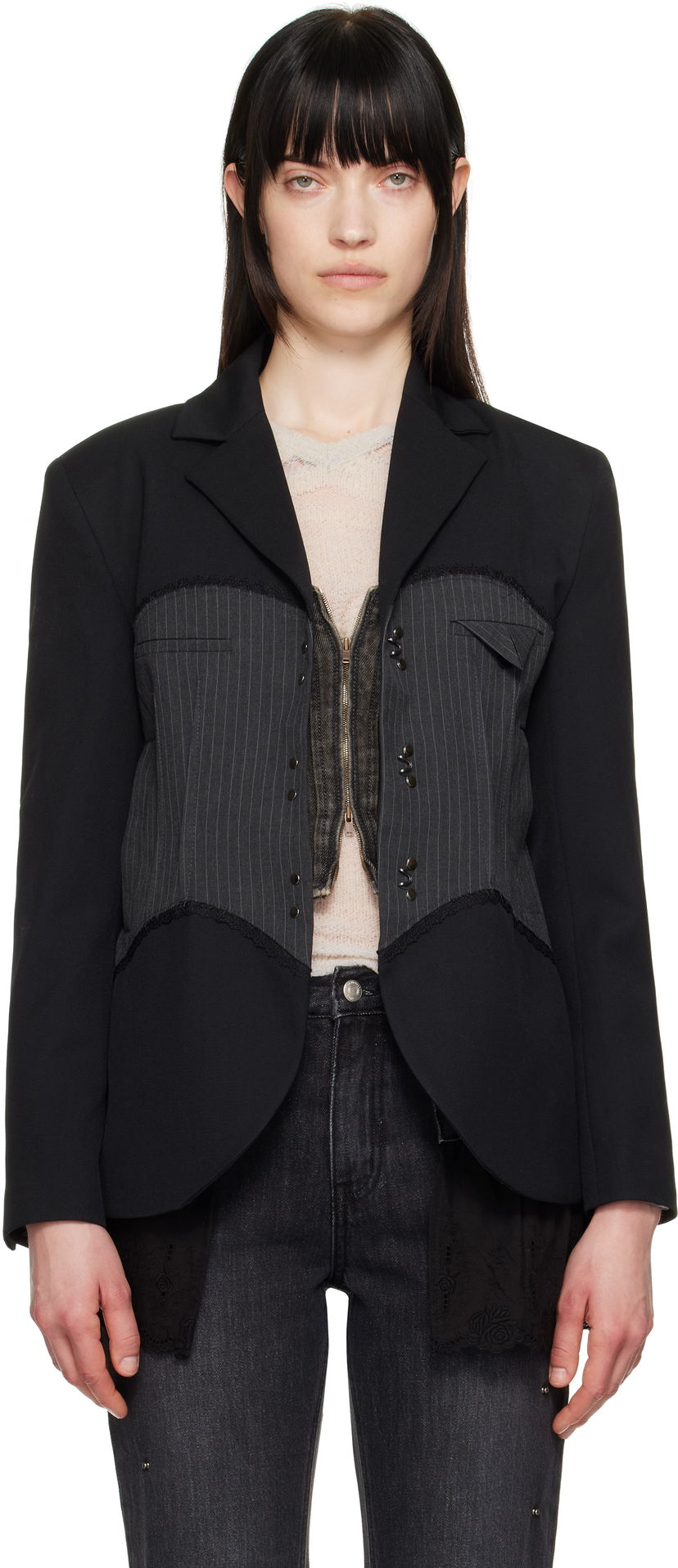 Куртка Andersson Bell Andersson Bell Corset Inserted Blazer чорний | awa684w