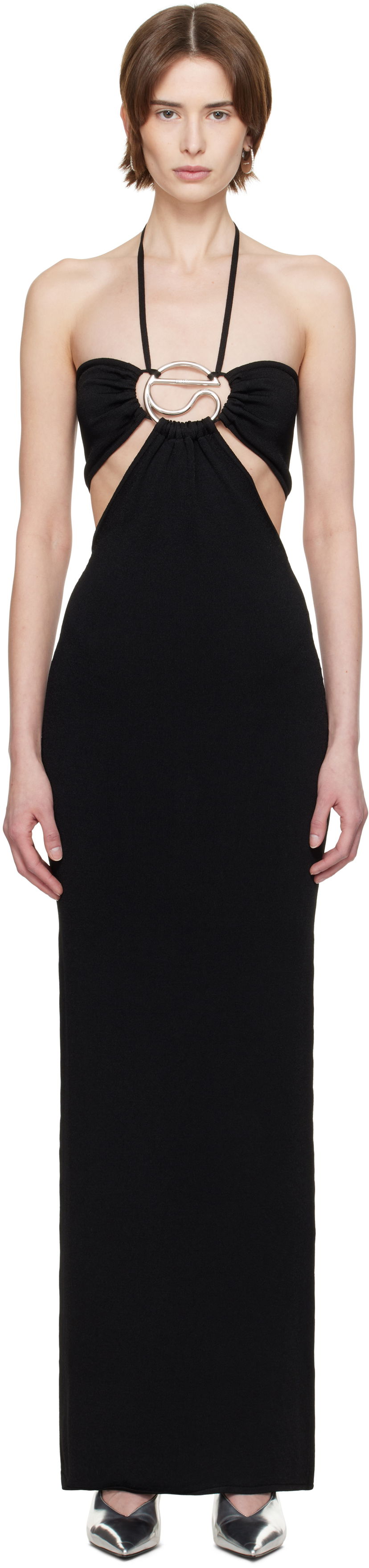 плаття Coperni Coperni Knitted Halter Maxi Dress чорний | COPML135Y3010