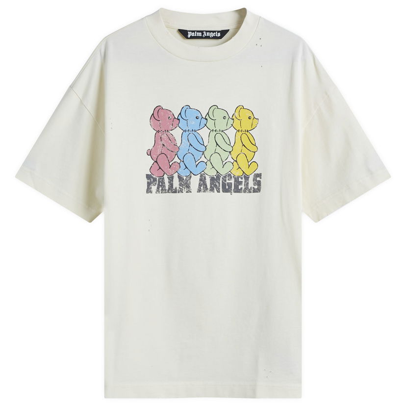 Футболка Palm Angels Palm Angels Crossroad Bears T-Shirt, Size Large білий | PMAA001S25JER0060B84