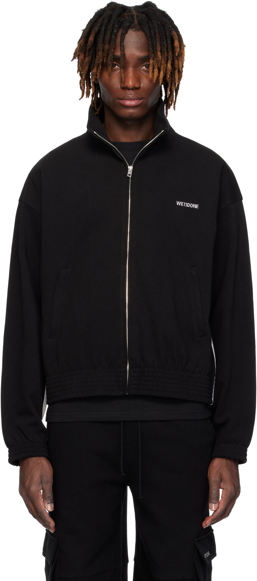 Вітровка We11done We11done Contrast Track Jacket чорний | WD-TJ0-25-837-U-BK