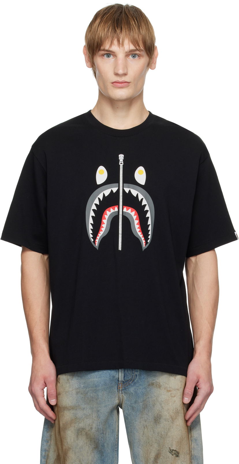 Футболка BAPE Shark Graphic T-Shirt чорний | 001TEK701310M