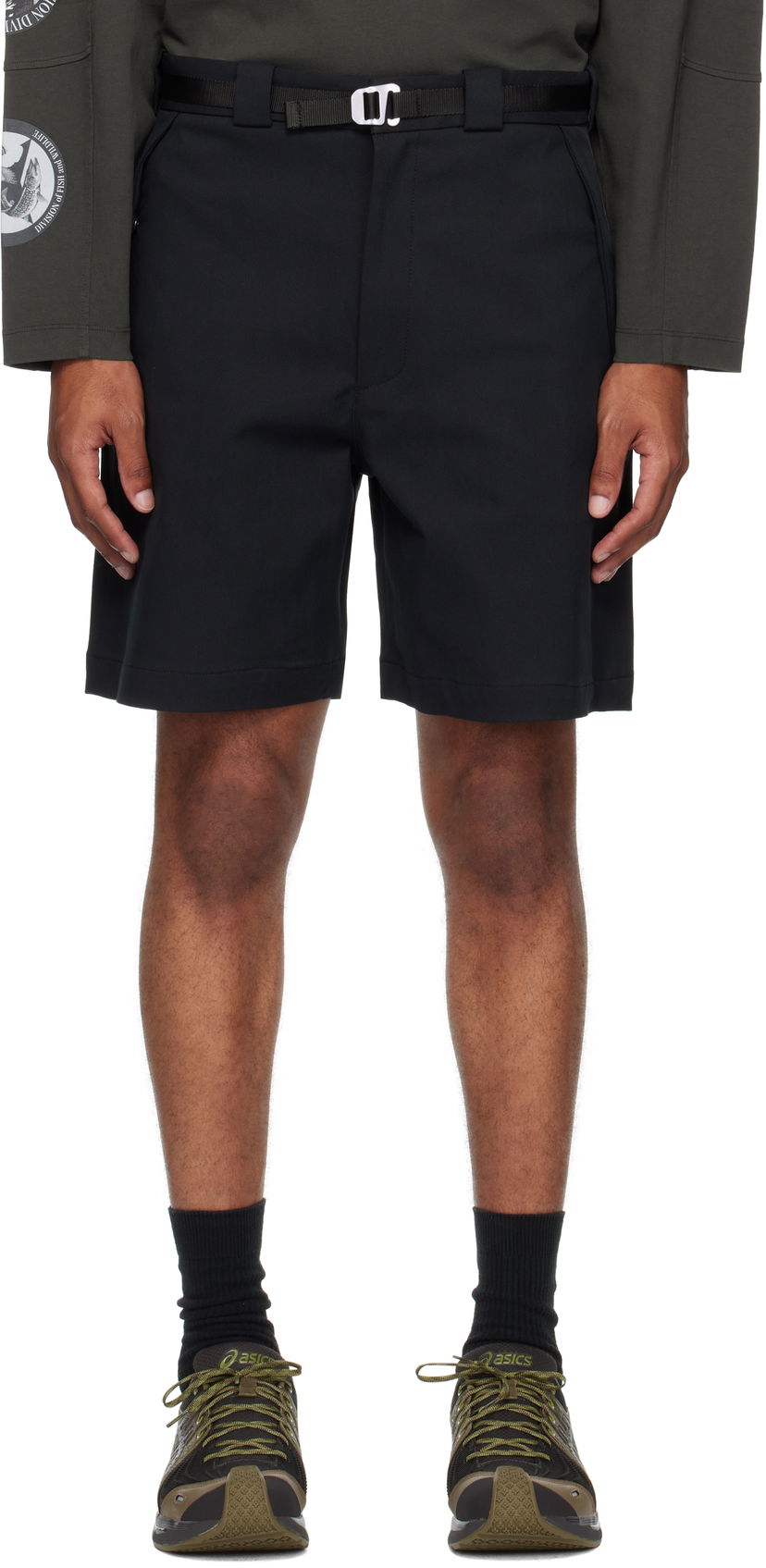 Шорти ROA ROA Buckle Chino Shorts чорний | RBMW0393FA276