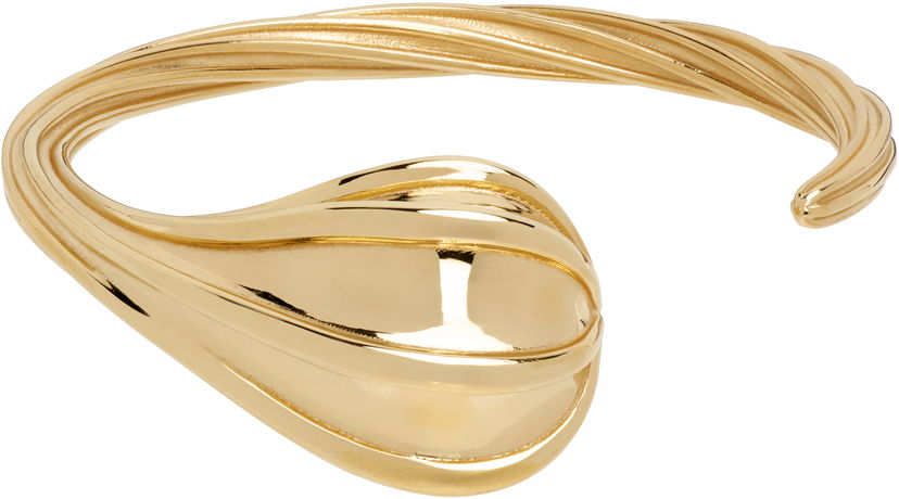 Браслет Bottega Veneta Bottega Veneta Gold Drop Cuff Bracelet Жовтий | 838149 VAHU0