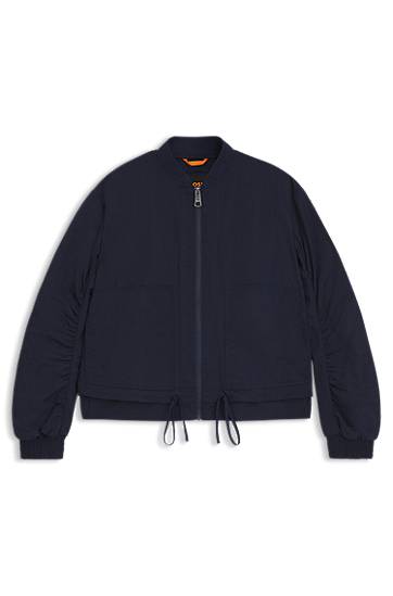 Куртка бомбер BOSS Water-repellent Bomber Jacket with Adjustable Hem темно-синій | 50540991