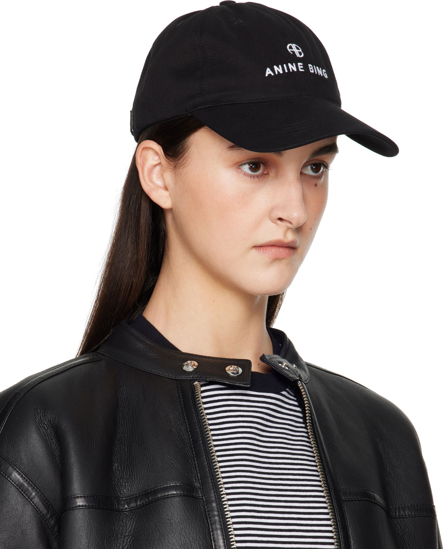 Кепка Anine Bing Anine Bing Jeremy Baseball Cap чорний | S-12-9084-000, 1