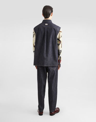 Сорочка Dolce & Gabbana Dolce & Gabbana Silk & Denim Lighter Print Shirt бежевий | G5MO3DG8MD8S9001, 2