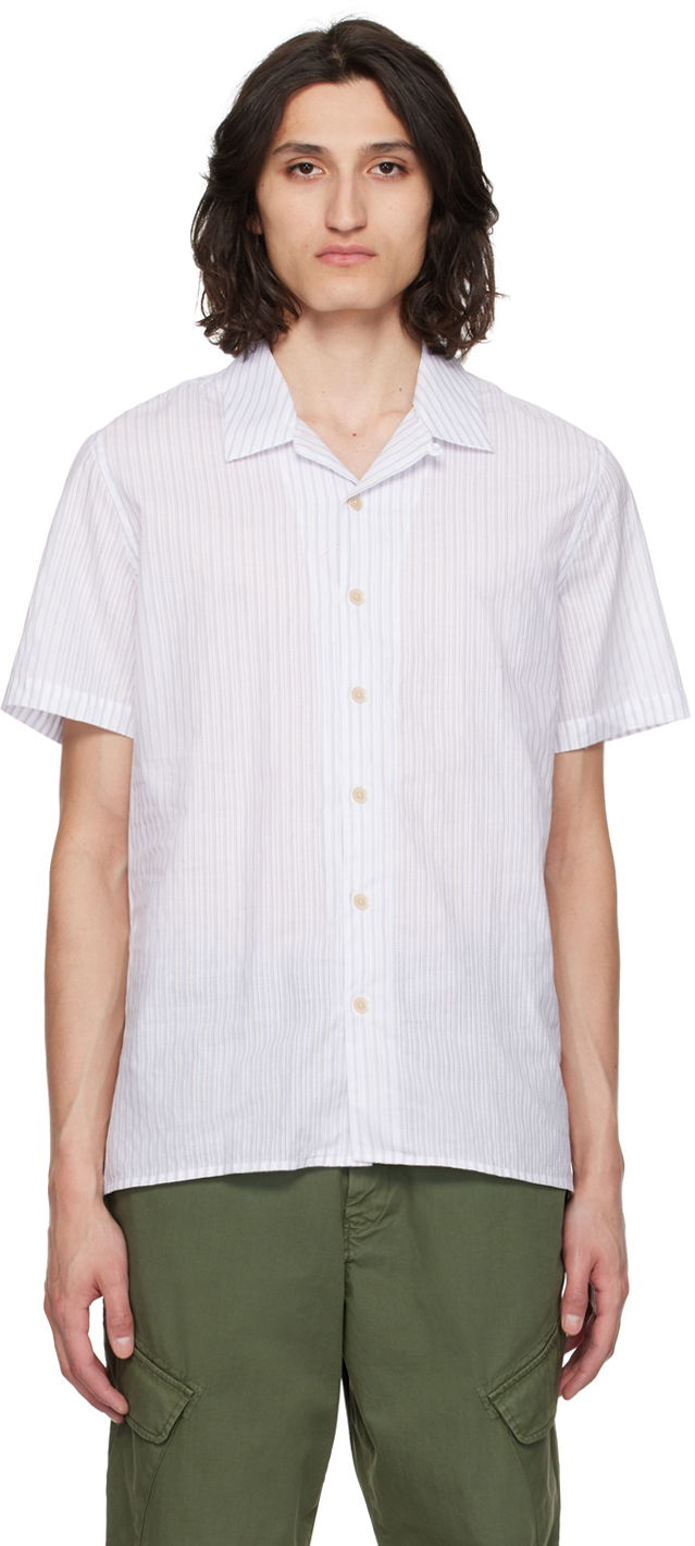 Сорочка Paul Smith PS Paul Smith Striped Camp Shirt білий | M2R-114R-M22060-02