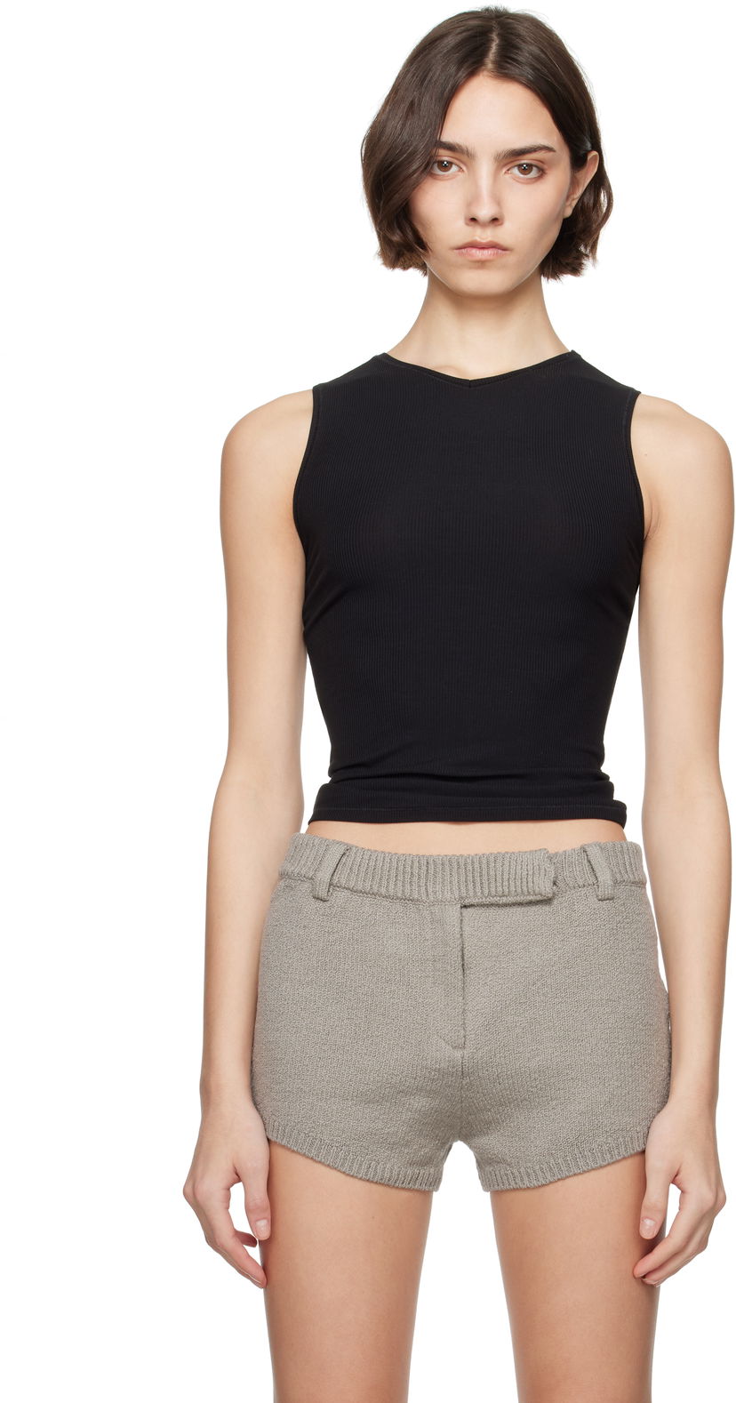 Шорти SKIMS SKIMS Soft Lounge V Neck Tank Top чорний | SL-TNK-7651W