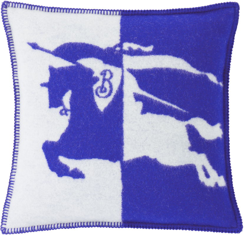 Домашній декор Burberry Burberry EKD Wool Equestrian Knight Decorative Pillow Синій | 8076989
