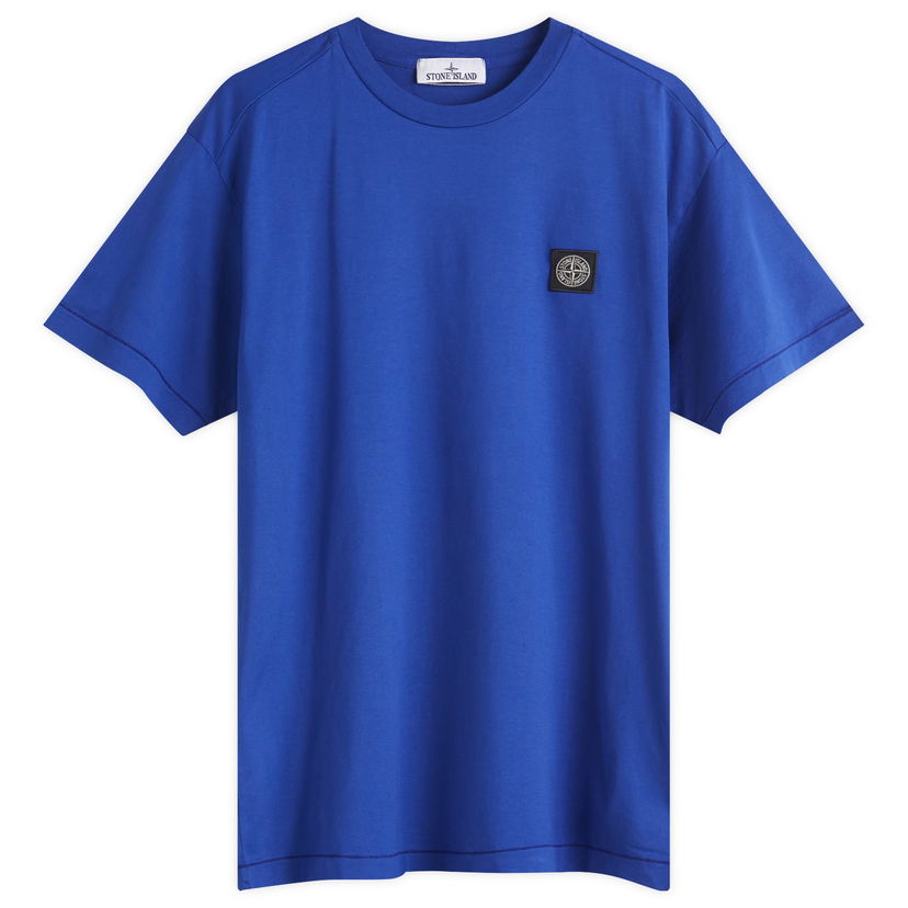 Футболка Stone Island Patch Logo T-Shirt, Size Large Синій | K1S152100039-V0022