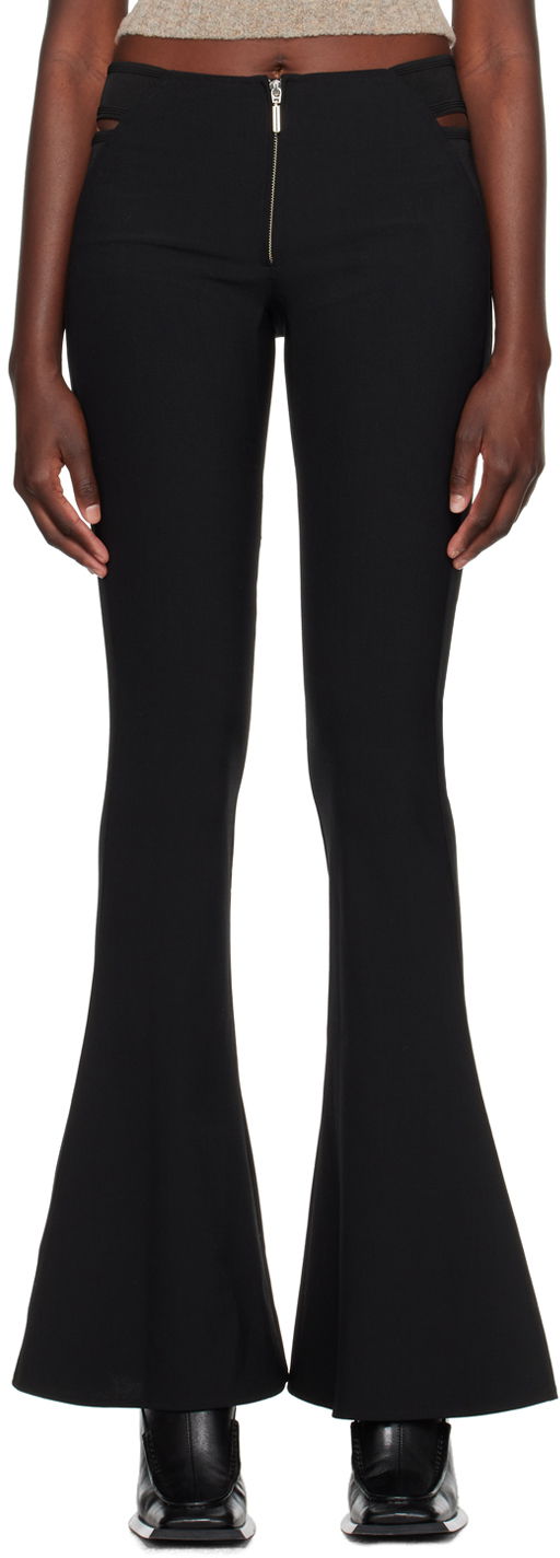 Штани Jean Paul Gaultier Gaultier KNWLS Cutout Flare Trousers чорний | 23/14-F-PA078B-C036-00