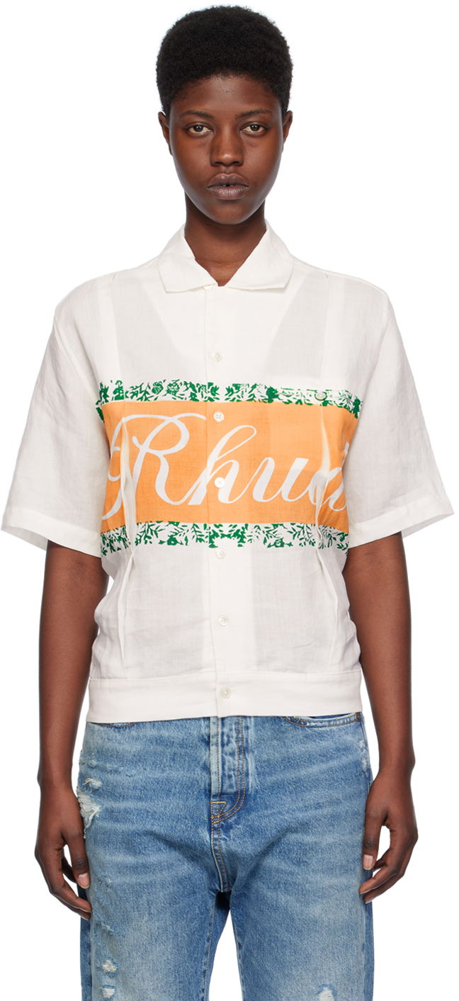 Сорочка Rhude Printed Shirt білий | RHPS24SR10023060