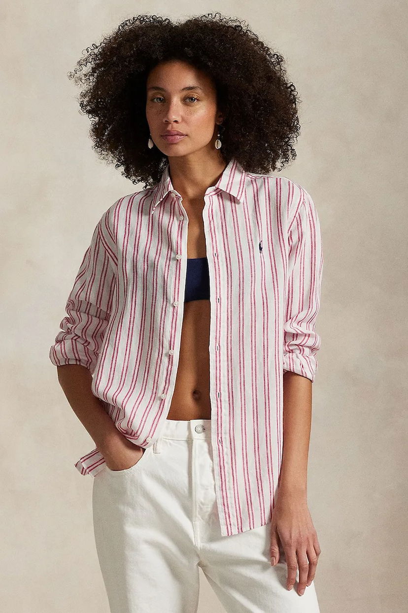 Сорочка Polo by Ralph Lauren Polo Ralph Lauren Linen Shirt, Regular Fit Рожевий | 211970691