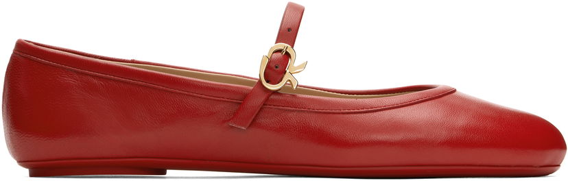 Кросівки та взуття Gianvito Rossi Gianvito Rossi Carla Ballerina Flats Червоний | G22223-05GOM-NXF