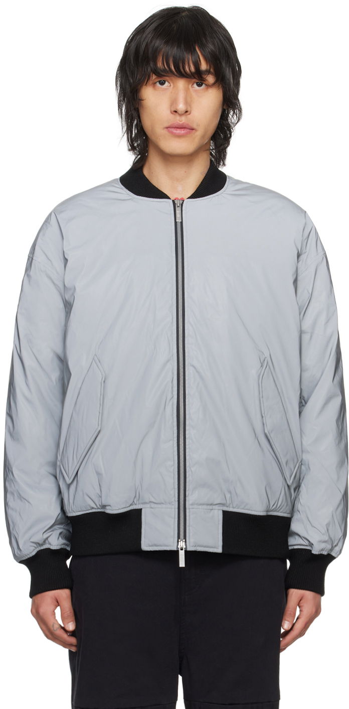 Куртка бомбер izzue Reflective Down Bomber Jacket Сірий | IZXDND7104F3LSVX